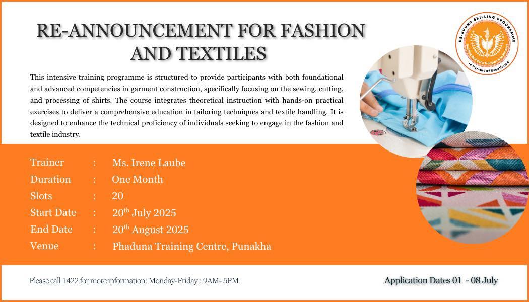 FASHION AND TEXTILES (Reannouncement)